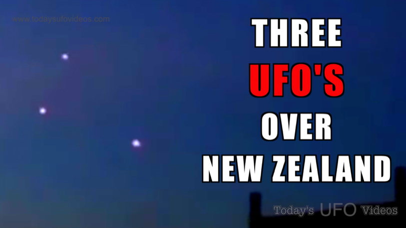 Three UFO's Captured Over New Zealand